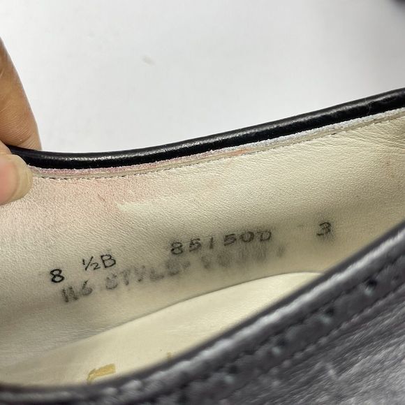 Vintage Footjoy Classics Women 8.5 B Leather Wingtip Golf Shoes Made USA - Picture 15 of 16